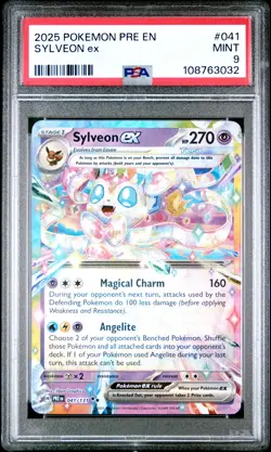 2025 POKEMON PRE EN-PRISMATIC EVOLUTIONS #041 SYLVEON EX PSA 9 - Image 1