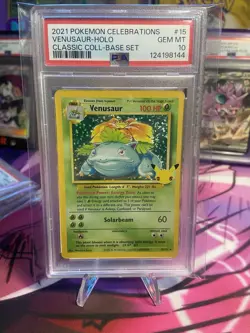 Pokemon 2021 Celebrations Classic Collection Venusaur Holo 15/102 PSA 10 - Image 1