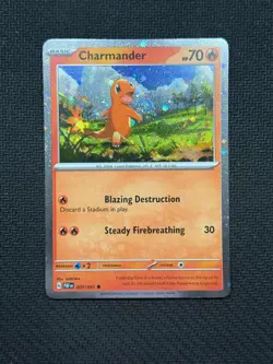 Charmander Paldean Fates Cosmos Holo 007/091 Pokemon English NM - Image 1