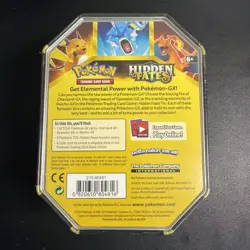 Pokemon Hidden Fates GX Tins Art Set of 3 Full Sealed Charizard Raichu Gyarados - Image 3