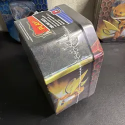 Pokemon Hidden Fates GX Tins Art Set of 3 Full Sealed Charizard Raichu Gyarados - Image 4