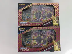 Pokemon TCG Crown Zenith Morpeko V-Union Premium Playmat Collection NEW Set Of 2 - Image 1