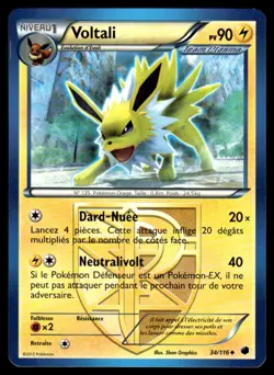 2013 Pokemon Black & White - Plasma Freeze Jolteon #34 Light Play - Image 1