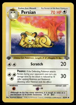 1999 Pokemon Classic - Jungle Persian #42 Light Play - Image 1