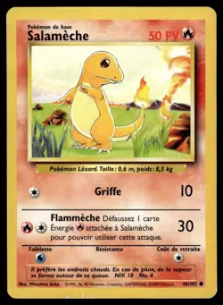 1999 Pokemon Base Set Charmander #46 Heavy Play - Image 1