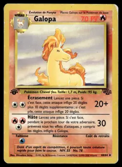 1999 Pokemon Classic - Jungle Rapidash French #44 Heavy Play - Image 1