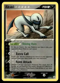 2006 Pokemon EX - Legend Maker Absol #15 Heavy Play - Image 1