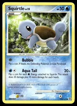 2007 Pokemon Diamond & Pearl - Secret Wonders Squirtle #112 Light Play - Image 1