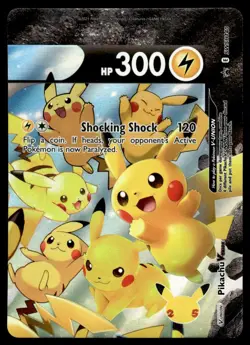 2021 Pokemon Black Star Promos Pikachu V-UNION #SWSH140 Light Play Holo - Image 1