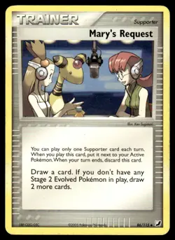 2005 Pokemon EX - Unseen Forces Mary’s Request #86 Light Play - Image 1