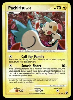 2008 Pokemon Diamond & Pearl - Great Encounters Pachirisu #5 Heavy Play Holo - Image 1