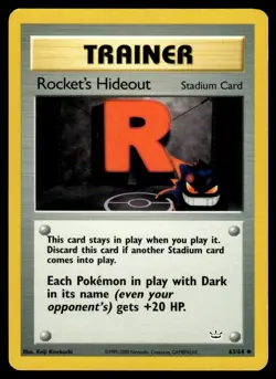2001 Pokemon Neo - Revelation Rocket’s Hideout #63 Light Play - Image 1