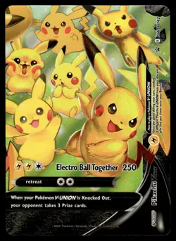 2021 Pokemon Black Star Promos Pikachu V-UNION #SWSH142 Light Play Holo - Image 1