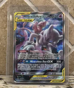 Pokemon Mewtwo & Mew GX SM191 Tag Team Promo Holo Card - Image 1