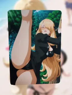 Cynthia Pokemon Anime Waifu Sexy Goddess Doujin Lewd Hentai Card - Image 1