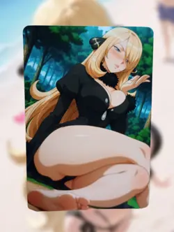 Cynthia Pokemon Anime Waifu Sexy Goddess Doujin Lewd Hentai Card - Image 1