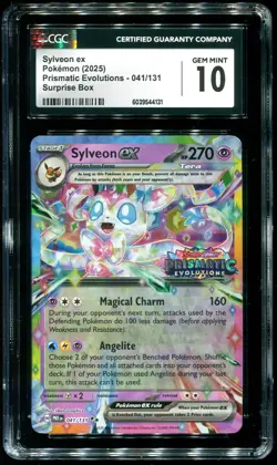 CGC 10 Sylveon ex Surprise Box Prismatic Evolutions 2025 Pokemon Card #041 - Image 1