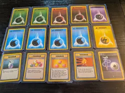 Pokemon 1999 Base Set Energy Card and Trainer Card Lot ~ VTG LP, 15 Cards - Image 1
