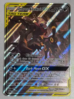 POKEMON UMBREON & DARKRAI GX TAG TEAM SM241 PROMO HOLOFOIL NM JUMBO CARD - Image 1