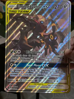 POKEMON UMBREON & DARKRAI GX TAG TEAM SM241 PROMO HOLOFOIL NM JUMBO CARD - Image 3