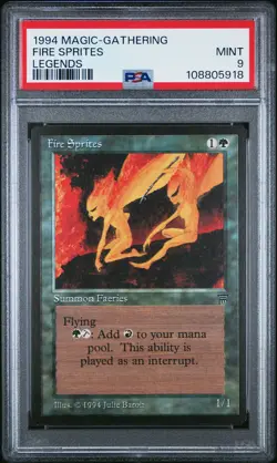 FIRE SPRITES Legends PSA 9 Vintage MTG [Nostalgium] - Image 1