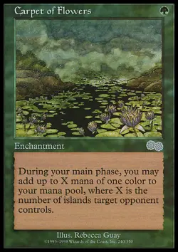 MTG Magic the Gathering Carpet of Flowers (240/356) Urza's Saga MP - Image 1