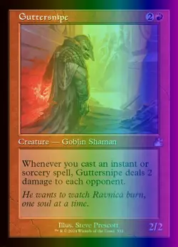MTG Magic the Gathering Guttersnipe (332/497) Ravnica Remastered NM FOIL - Image 1