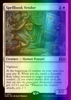 MTG Spellbook Vendor (31p/200) Wilds of Eldraine Promos LP FOIL - Image 1