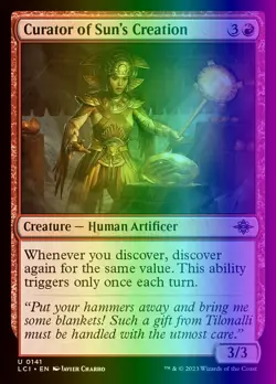 MTG Curator of Sun's Creation (141/491) The Lost Caverns of Ixalan NM FOIL - Image 1
