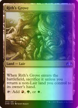 MTG Magic the Gathering Rith's Grove (255/520) Dominaria Remastered NM FOIL - Image 1