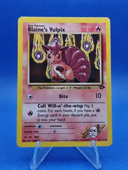 🔵 Pokemon TCG Gym Challenge BLAINE's VULPIX #66/132 Common MP - Image 1