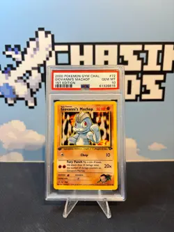 Pokemon TCG Giovannis Machop Gym Challenge 1st Edition 72/132 PSA 10 WOTC - Image 1