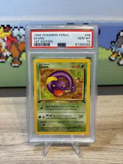 Pokemon TCG Ekans Fossil 46 Regular 1st Edition PSA 10 WOTC - Image 1