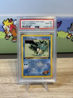 Pokemon TCG Misty's Horsea Gym Challenge 87 Regular 1st Edition PSA 10 WOTC - Image 1