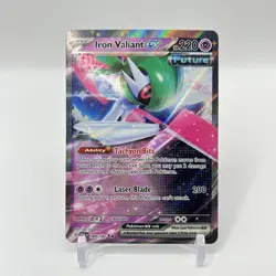 Pokemon TCG Iron Valiant ex Paradox Rift 089/182 Holo Double Rare - Image 1