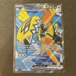 Tapu Koko ex 222/182 SV04: Paradox Rift Holo Scarlet & Violet Pokemon - Image 1