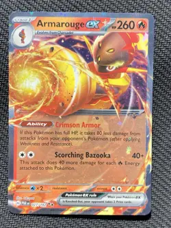 Armarouge ex 027/182 Sv04: Paradox Rift Holo Pokemon NEAR MINT NM - Image 1