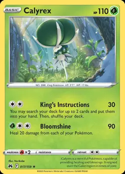 Pokemon Calyrex (17/160) Crown Zenith LP REVERSE HOLO - Image 1