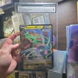 Pokemon JUMBO Rayquaza V SWSH100 Crown Zenith Sea And Sky Promo - CGC 9 - Image 1