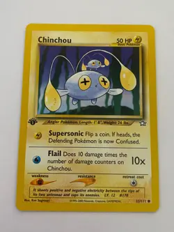 Chinchou 55/111 Pokemon Neo Genesis 1st Edition Non Holo NM/MINT 2000 box-S4 - Image 1