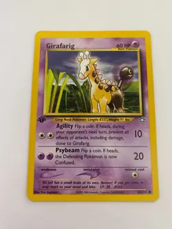 Girafarig 58/111 Pokemon Neo Genesis 1st Edition Non Holo NM/MINT 2000 box-S4 - Image 1