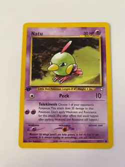 Natu 67/111 Pokemon Neo Genesis 1st Edition Non Holo NM/MINT 2000 box-S4 - Image 1