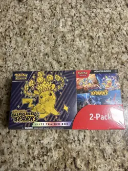 Pokemon Surging Sparks ETB & Booster Bundle Costco 2-pack. Factory Sealed - Image 1