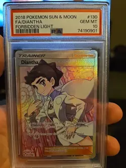 2018 Pokemon Sun & Moon Fa/ Diantha Forbidden Light Psa 10 - Image 1