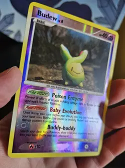 Budew Pokemon Stormfront x2 1 Reverse Holo 1 Regular 33/100 2008 LP - Image 3