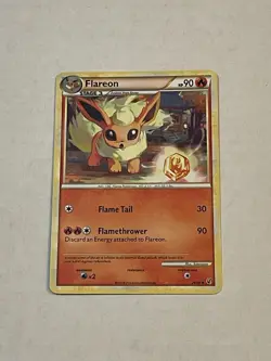Pokemon TCG Flareon 26/90 Undaunted Non-Holo 2010 NICE LOOK!! - Image 3