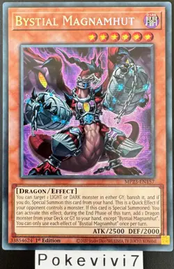 Carte YU-GI-OH! BYSTIAL MAGNAMHUT MP23-EN157 Secret Rare NEUF - Image 1