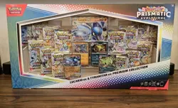 Pokemon Cards PRISMATIC EVOLUTIONS PREMIUM Sam's Club EXCLUSIVE 14 packs & promo - Image 1