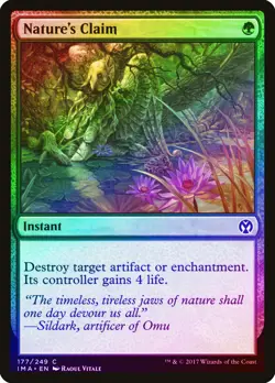 Nature's Claim FOIL Iconic Masters NM Green Common MAGIC MTG CARD ABUGames - Image 1