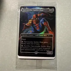 Magic The Gathering MTG Marvel Legends Spectacular Spider-Man Promo Card Sealed - Image 1